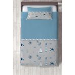 Talia Home Erkek Çocuk ve Bebek Odası Yatak Örtüsü TLAY-016 - 140 x 220 cm - Mavi - Gri
