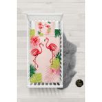 Talia Home Flamingo Desenli Bebek Nevresim Takımı Çarşaflı TLABN-251 - Pembe - 100 x 150 cm