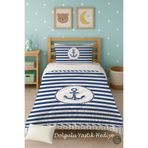 Talia Home Gemici Çapa Desenli Tek Kişilik Çocuk Yorganı Uyku Seti TLAG-024
