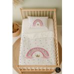 Talia Home Gökkuşağı Desenli Bebek Beşik Nevresim Takımı Çarşaflı Tlabn-305