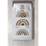 Talia Home gökkuşağı Desenli Çocuk Odası Yatak Örtüsü TLAY-169 - 308 x 220 cm - Kahverengi