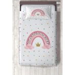 Talia Home Gökkuşağı Desenli Çocuk ve Bebek Odası Yatak Örtüsü TLAY-305 - 442 x 220 cm - Pembe