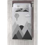 Talia Home gri Arka Planlı Dağ Desenli Yatak Örtüsü TLAY-287 - 424 x 220 cm