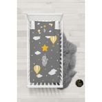 Talia Home Gri Balon Tutan Fil Desenli Bebek Nevresim Takımı Çarşaflı TLABN-298 - 100 x 150 cm