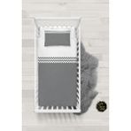 Talia Home Gri Beyaz Zigzag Desenli Bebek Nevresim Takımı Çarşaflı TLABN-207 - 100 x 150 cm
