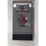 Talia Home Gri denizci Desenli Çocuk Odası Yatak Örtüsü TLAY-185 - 324 x 220 cm - Siyah
