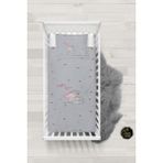 Talia Home Gri Fil Desenli Bebek Nevresim Takımı Çarşaflı TLABN-277 - 100 x 150 cm