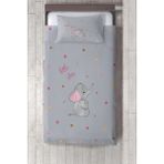 Talia Home gri Fil Desenli yatak Örtüsü TLAY-277 - 414 x 220 cm