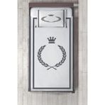 Talia Home gri Şeritli Taç Desenli Çocuk ve Bebek Odası Yatak Örtüsü TLAY-289 - 426 x 220 cm - Beyaz