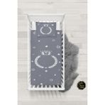 Talia Home Gri Taç Desenli Bebek Nevresim Takımı Çarşaflı TLABN-210 - 100 x 150 cm