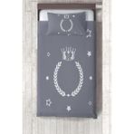Talia Home gri Taç Desenli Çocuk ve Bebek Odası Yatak Örtüsü TLAY-210 - 348 x 220 cm