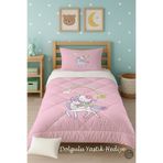 Talia Home Hello Kitty Desenli Tek Kişilik Çocuk Yorganı Uyku Seti TLAG-246
