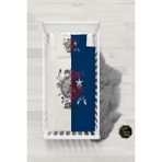 Talia Home Iki Renk Denizci Desenli Bebek Nevresim Takımı Çarşaflı TLABN-184 - Mavi - 100 x 150 cm