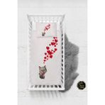 Talia Home Kalp ve Kedi Desenli Bebek Nevresim Takımı Çarşaflı TLABN-157 - Bej - 100 x 150 cm
