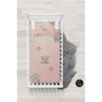 Talia Home Kalpli Fil Desenli Bebek Nevresim Takımı Çarşaflı TLABN-272 - Pembe - 100 x 150 cm