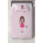 Talia Home Kalpli Pembe Çocuk ve Bebek Odası Yatak Örtüsü - 152 x 220 cm - Pudra