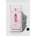 Talia Home Kalpli Pembe Kız Bebek Nevresim Takımı Çarşaflı TLABN-013 - 100 x 150 cm