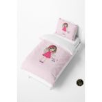 Talia Home Kalpli Pembe Kız Bebek ve Çocuk Nevresim Takımı TLAN-013 - 160 x 220 cm