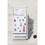 Talia Home Karışık Denizci Desenli Bebek Nevresim Takımı Çarşaflı TLABN-291 - Beyaz - 100 x 150 cm