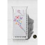 Talia Home Kelebek Desen Bebek Nevresim Takımı Çarşaflı TLABN-115 - Beyaz - 100 x 150 cm