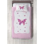 Talia Home kelebekli Çocuk ve Bebek Odası Yatak Örtüsü TLAY-240 - 378 x 220 cm - Pembe