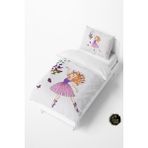 Talia Home Kelebekli Kız Desenli Bebek ve Çocuk Nevresim Takımı TLAN-173 - Mor - 160 x 220 cm