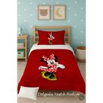 Talia Home Kırmızı Mickey Mouse Desenli Tek Kişilik Çocuk Yorganı Uyku Seti TLAG-052