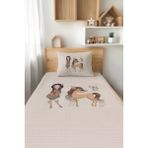 Talia Home Kızıldereli Desenli Tek Kişilik Çocuk Pike Takımı Tlap-044 - Renkli