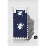 Talia Home Koyu Mor Unicorn Bebek Nevresim Takımı Çarşaflı TLABN-066 - Lacivert - 100 x 150 cm