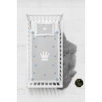 Talia Home Kral Tacı Bebek Nevresim Takımı Çarşaflı TLABN-117 - Gri - 100 x 150 cm