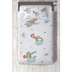 Talia Home Küçük Prens Uçak Desenli Çocuk ve Bebek Odası Yatak Örtüsü TLAY-308 - 445 x 220 cm - Beyaz