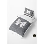 Talia Home Kurdele Desenli Bebek ve Çocuk Nevresim Takımı TLAN-099 - Gri - 160 x 220 cm