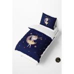 Talia Home Lacivert Ay'da Oturan Kız Bebek ve Çocuk Nevresim Takımı TLAN-086 - 160 x 220 cm