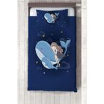 Talia Home lacivert Balıklı Kız Desenli Yatak Örtüsü TLAY-283 - 420 x 220 cm