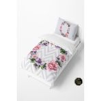 Talia Home Mor Çiçek Desenli Bebek ve Çocuk Nevresim Takımı TLAN-163 - 160 x 220 cm
