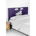 Talia Home Mor Sevimli Unicorn Desenli Çocuk Odası Yatak Baza Başlık Kılıfı TLABK-172 - Renkli - 120 x 120 cm