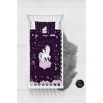 Talia Home Mor Unicorn Desenli Bebek Nevresim Takımı Çarşaflı TLABN-078 - 100 x 150 cm