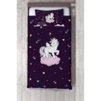 Talia Home mor Unicorn Desenli Çocuk Odası Yatak Örtüsü TLAY-179 - 318 x 220 cm