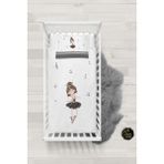 Talia Home Müzikli Balerin Kız Bebek Nevresim Takımı Çarşaflı TLABN-276 - Beyaz - 100 x 150 cm