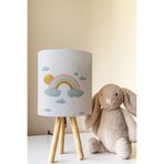 Talia Home Pastel Gökkuşağı Desenli Çocuk ve Bebek Odası Abajur Masa Lambası TLAB-330