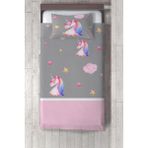 Talia Home pegasus Desen Çocuk ve Bebek Odası Yatak Örtüsü TLAY-130 - 269 x 220 cm - Pembe