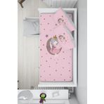 Talia Home Pembe Ay'da Oturan Kız 100x200 Montessori Yatak Çocuk Nevresim Takımı TLAM-280