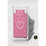 Talia Home Pembe Çelenk Desenli Bebek Nevresim Takımı Çarşaflı TLABN-017 - 100 x 150 cm