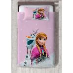 Talia Home Pembe Frozen Anna Kız Çocuk ve Bebek Odası Yatak Örtüsü TLAY-004 - 140 x 220 cm