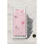Talia Home Pembe Kız Desenli Bebek Nevresim Takımı Çarşaflı TLABN-297 - 100 x 150 cm