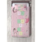 Talia Home pembe Kız Desenli Çocuk ve Bebek Odası Yatak Örtüsü TLAY-297 - 434 x 220 cm