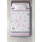 Talia Home Pembe yıldız Desenli Çocuk ve Bebek Odası Yatak Örtüsü TLAY-211 - 349 x 220 cm