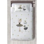 Talia Home Prenses Çocuk ve Bebek Odası Yatak Örtüsü TLAY-006 - 140 x 220 cm - Beyaz