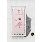 Talia Home Prensesli Kız Bebek Nevresim Takımı Çarşaflı TLABN-005 - Pembe - 100 x 150 cm