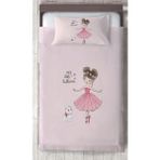 Talia Home Prensesli Kız Çocuk ve Bebek Odası Yatak Örtüsü TLAY-005 - 140 x 220 cm - Pembe